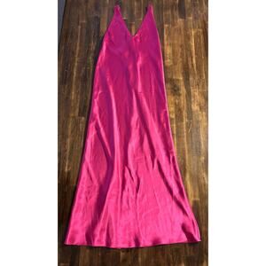 Fredericks of Hollywood Women’s Small Slip Dress Satin Nightgown V Neck Chemise